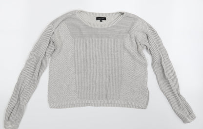Womens UK Size 10 New Look Grey Pullover Jumper