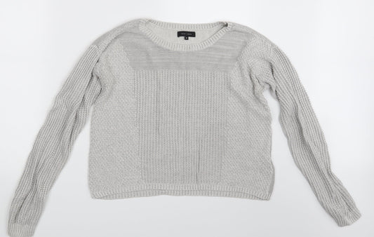 Womens UK Size 10 New Look Grey Pullover Jumper