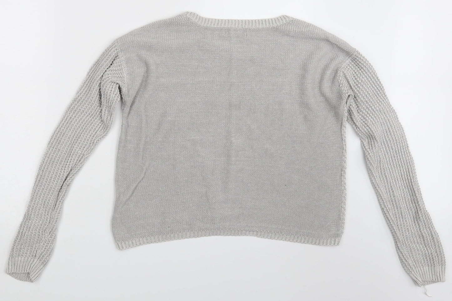 Womens UK Size 10 New Look Grey Pullover Jumper