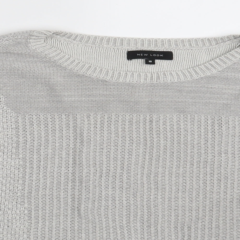 Womens UK Size 10 New Look Grey Pullover Jumper