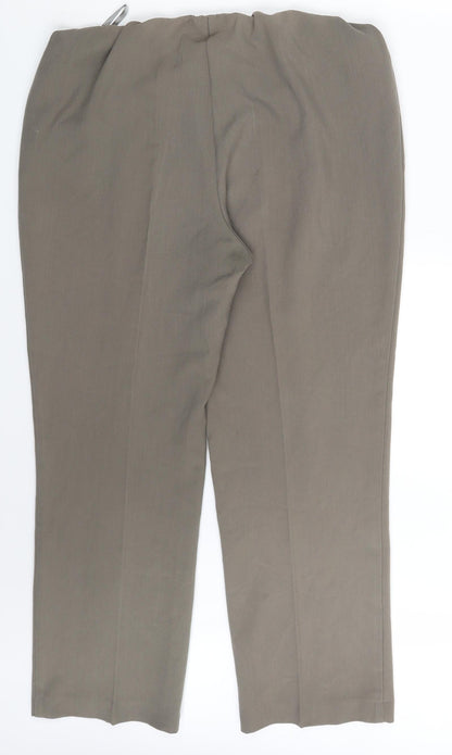 BM Collection Womens Beige   Dress Pants Trousers Size 14 L25 in