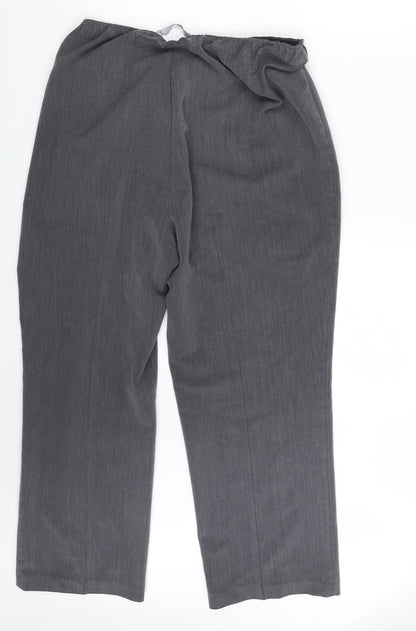 Bm Collection Womens Grey   Dress Pants Trousers Size 18 L23 in