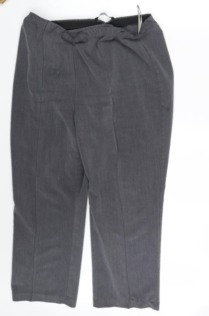 Bm Collection Womens Grey   Dress Pants Trousers Size 18 L23 in