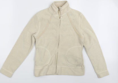 George Womens Ivory   Full Zip Jumper Size 12