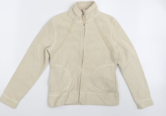 George Womens Ivory   Full Zip Jumper Size 12