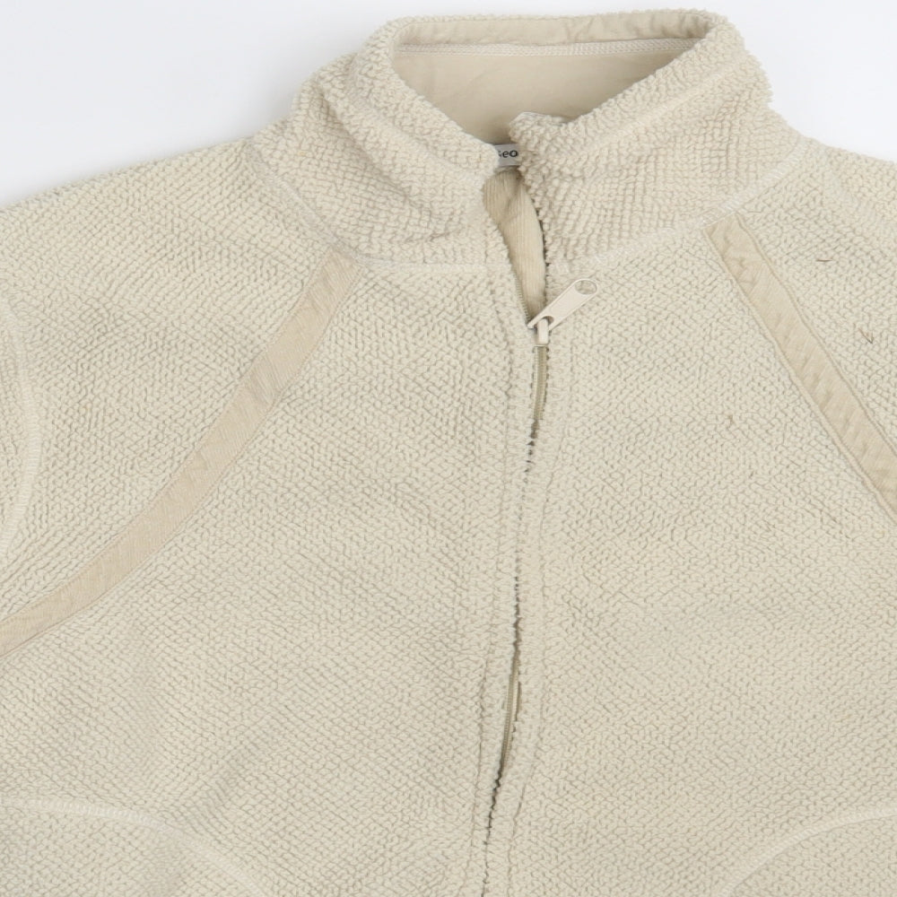 George Womens Ivory   Full Zip Jumper Size 12