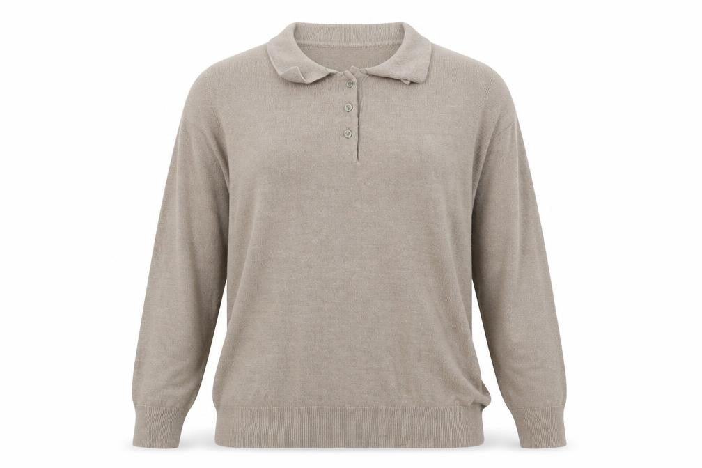 Womens UK Size 16 Julipa Beige Basic Polo