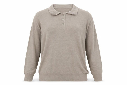Womens UK Size 16 Julipa Beige Basic Polo