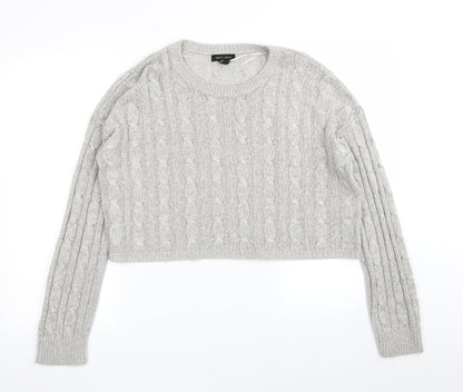 Womens UK Size M New Look Grey Pullover Jumper