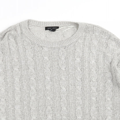 Womens UK Size M New Look Grey Pullover Jumper