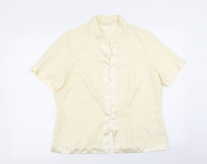 Womens UK Size 14 M&S Beige Basic Button-Up