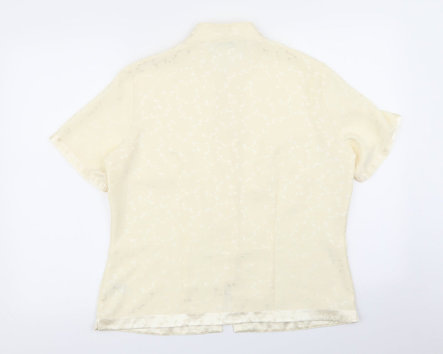 Womens UK Size 14 M&S Beige Basic Button-Up