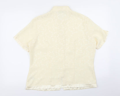 Womens UK Size 14 M&S Beige Basic Button-Up