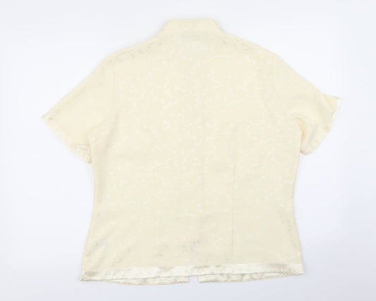 Womens UK Size 14 M&S Beige Basic Button-Up