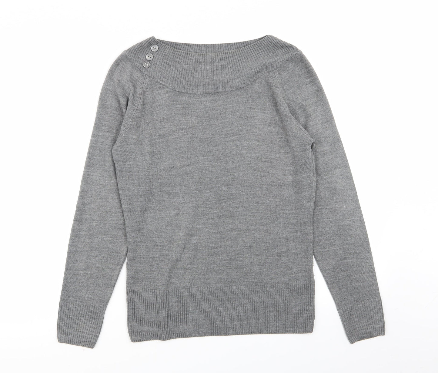 Womens UK Size 10 M&S Grey Pullover Jumper