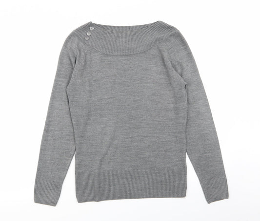 Womens UK Size 10 M&S Grey Pullover Jumper