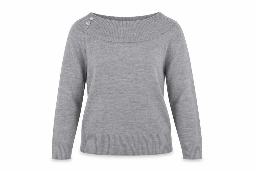 Womens UK Size 10 M&S Grey Pullover Jumper