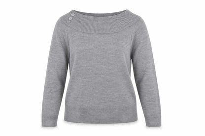 Womens UK Size 10 M&S Grey Pullover Jumper