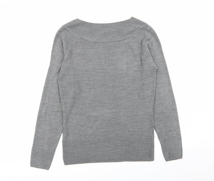 Womens UK Size 10 M&S Grey Pullover Jumper