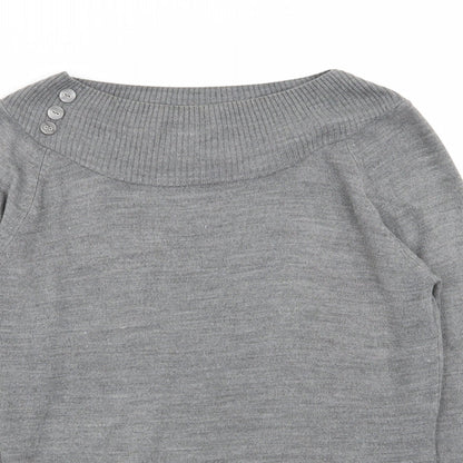 Womens UK Size 10 M&S Grey Pullover Jumper