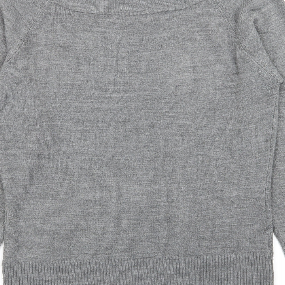Womens UK Size 10 M&S Grey Pullover Jumper