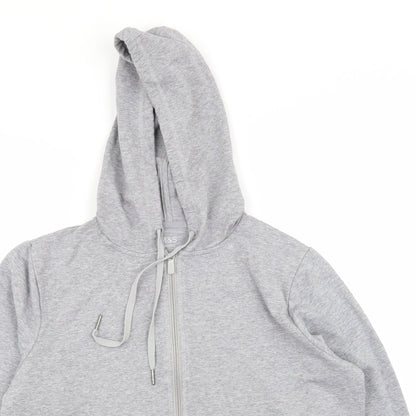 Womens UK Size 14 M&S Grey Full Zip Jumper