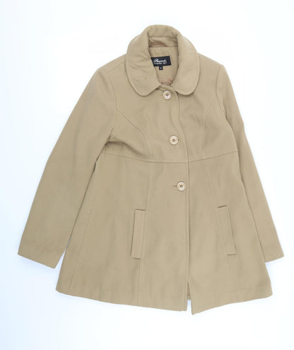 Womens UK Size 12 Peacocks Beige Overcoat