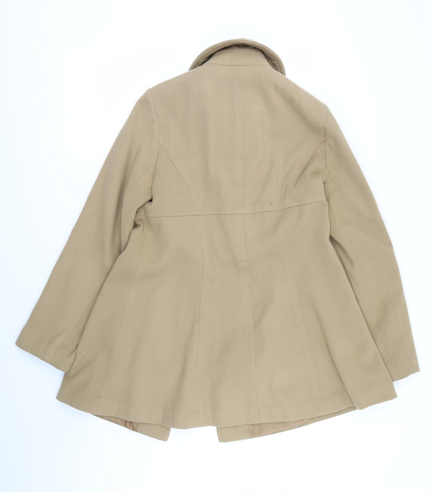 Womens UK Size 12 Peacocks Beige Overcoat