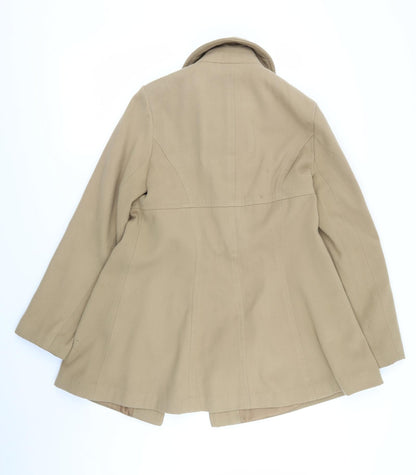 Womens UK Size 12 Peacocks Beige Overcoat