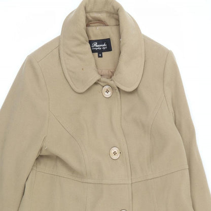 Womens UK Size 12 Peacocks Beige Overcoat