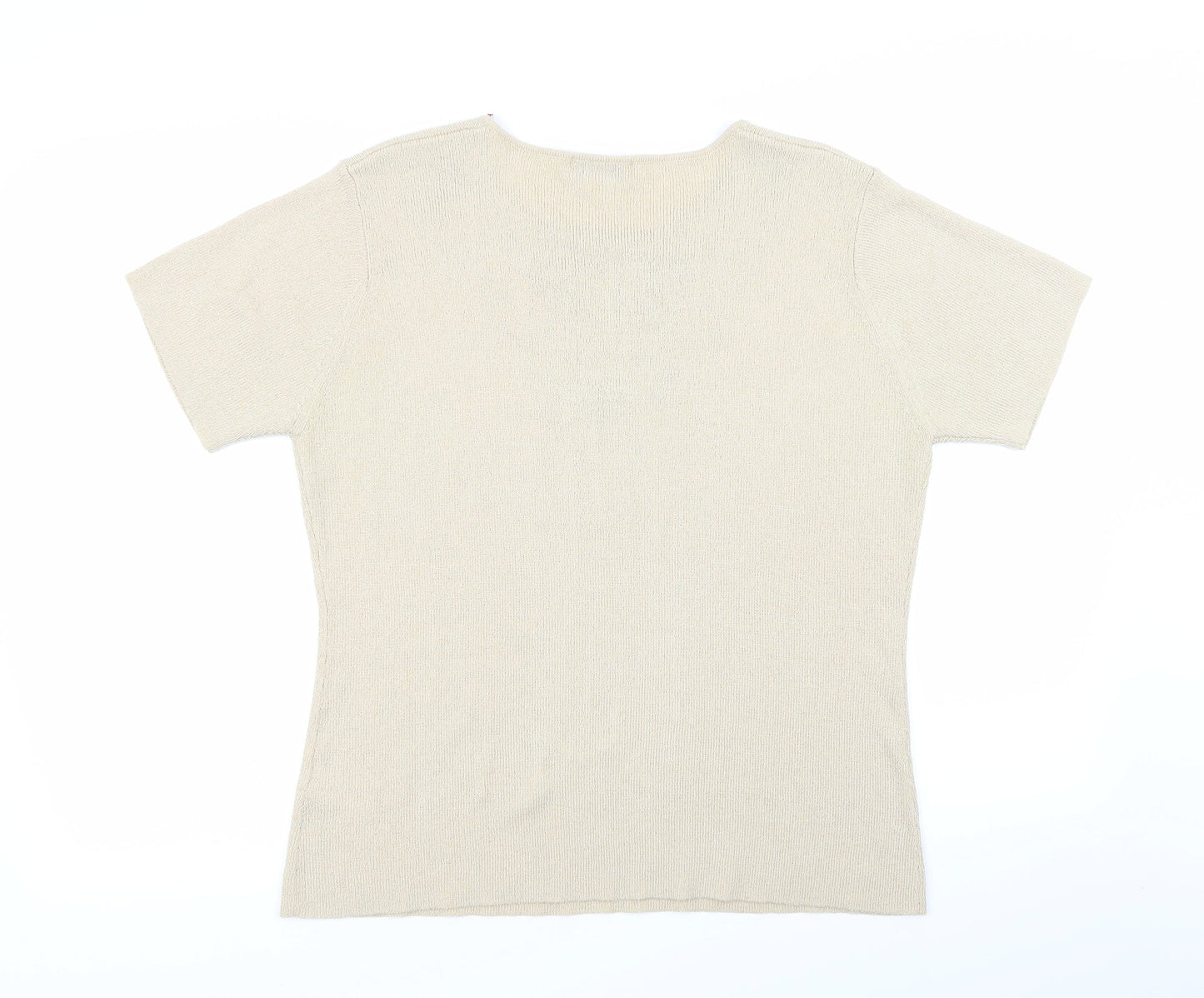 Womens UK Size 18 Essentials Beige Basic T-Shirt