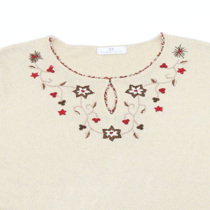 Womens UK Size 18 Essentials Beige Basic T-Shirt