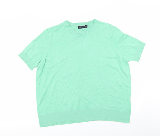 Womens UK Size 18 M&S Green Basic T-Shirt