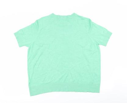 Womens UK Size 18 M&S Green Basic T-Shirt