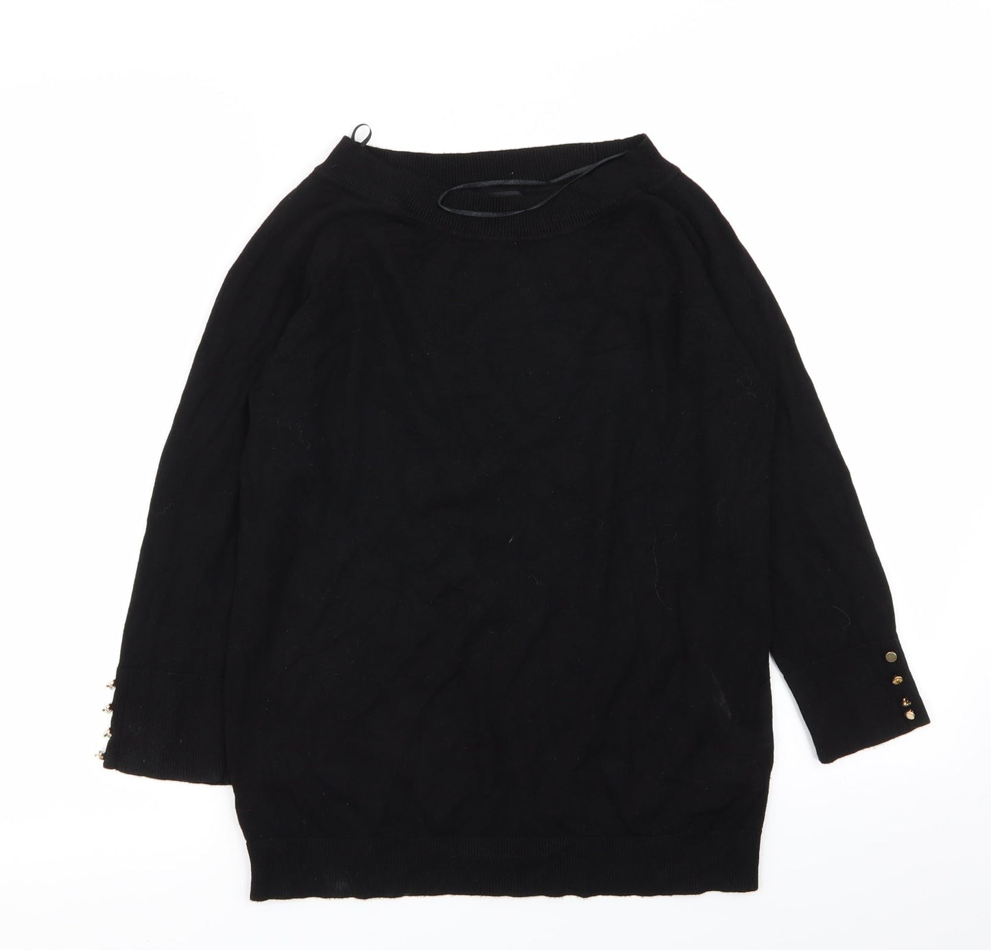 Womens UK Size 12 F&F Black Pullover Jumper