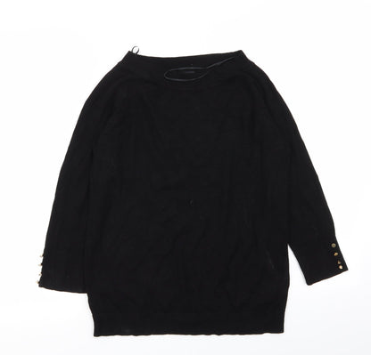 Womens UK Size 12 F&F Black Pullover Jumper
