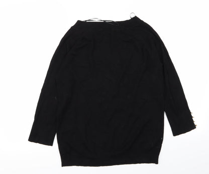 Womens UK Size 12 F&F Black Pullover Jumper