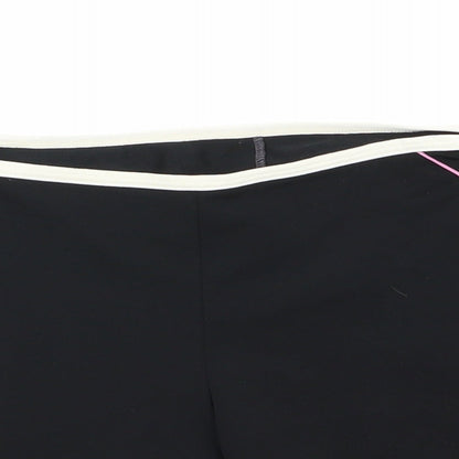 Speedo Womens Black   Hot Pants Shorts Size 10 - stretch waistband