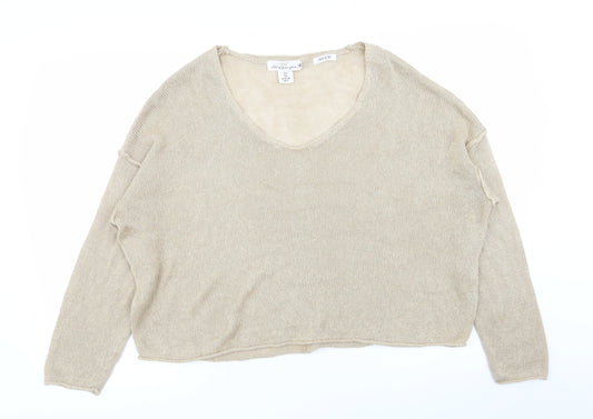 Womens UK Size M H&M Beige Pullover Jumper