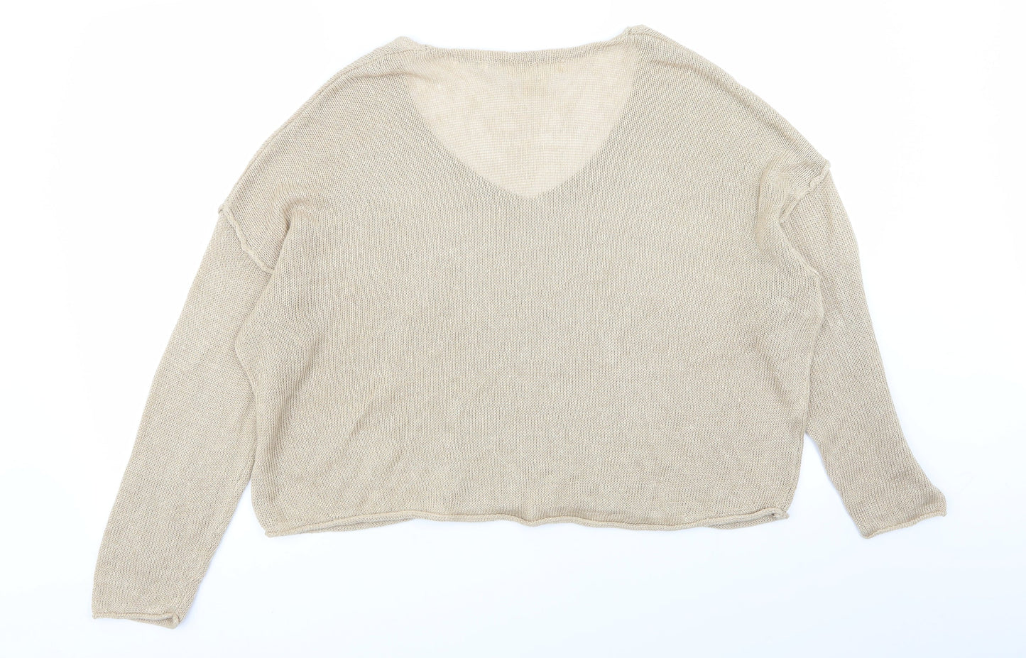 Womens UK Size M H&M Beige Pullover Jumper