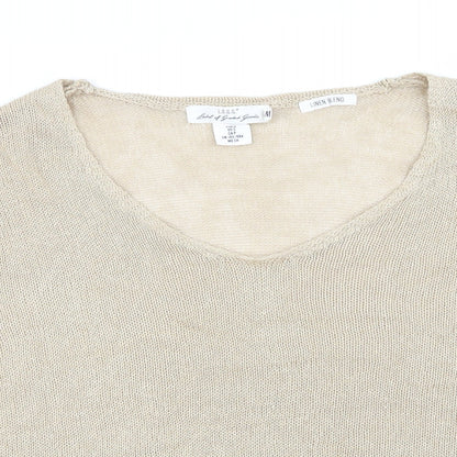 Womens UK Size M H&M Beige Pullover Jumper