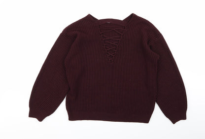 Womens UK Size S New Look Purple Pullover Jumper