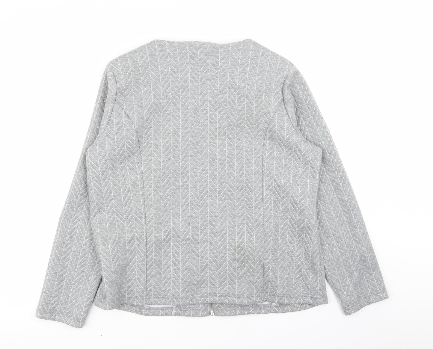 Womens UK Size 14 anna rose Grey Full Zip Jumper