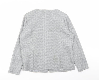 Womens UK Size 14 anna rose Grey Full Zip Jumper
