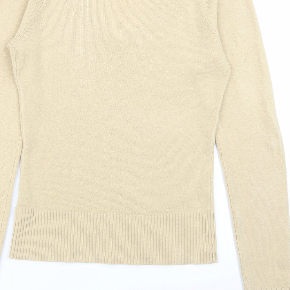 Womens UK Size XS H&M Beige Pullover Jumper
