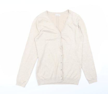 Womens UK Size S encuentro Beige Cardigan Jumper
