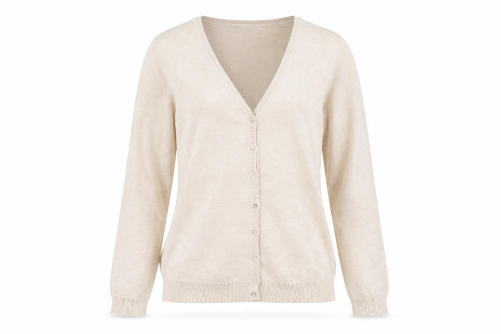 Womens UK Size S encuentro Beige Cardigan Jumper