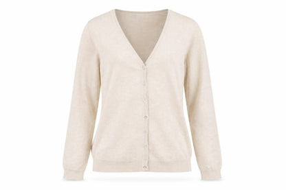Womens UK Size S encuentro Beige Cardigan Jumper