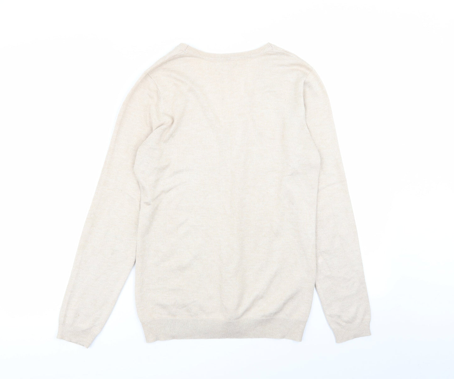 Womens UK Size S encuentro Beige Cardigan Jumper