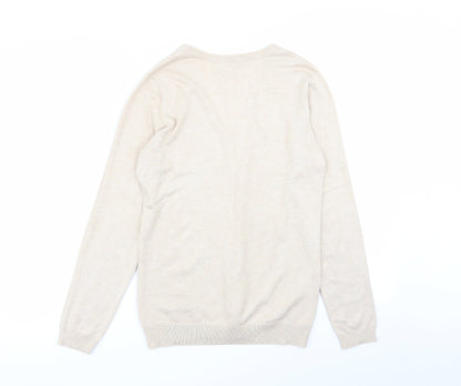 Womens UK Size S encuentro Beige Cardigan Jumper